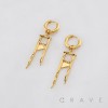 PAIR OF CHIC GUILLOTINE PUNK GOTHIC 316L SURGICAL STEEL EARRING